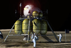 NASA has developed lens flare and bump mapping technology to aid them in getting to the moon sooner.